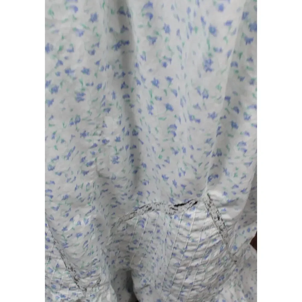 Eileen West Nightgown Womens 2x White Purple Sleeveless Lace Trim Pajamas - Picture 6 of 11